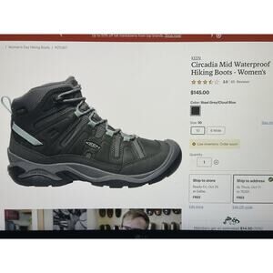 Keen Circadia Mid Waterproof Leather Hiking Boot Steel Grey/Cloud Blue *1026763